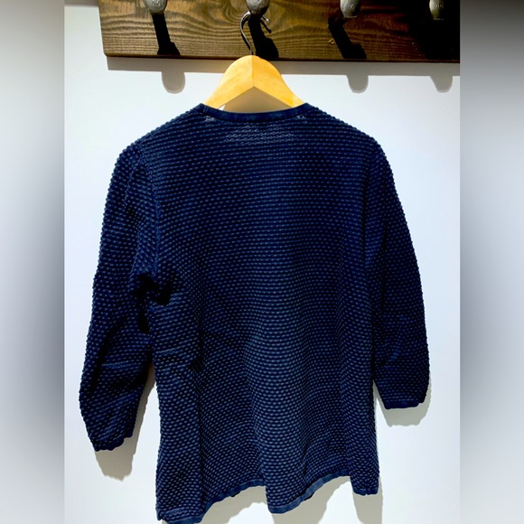 COS Navy Waffle stitch sweater - Picture 2 of 4